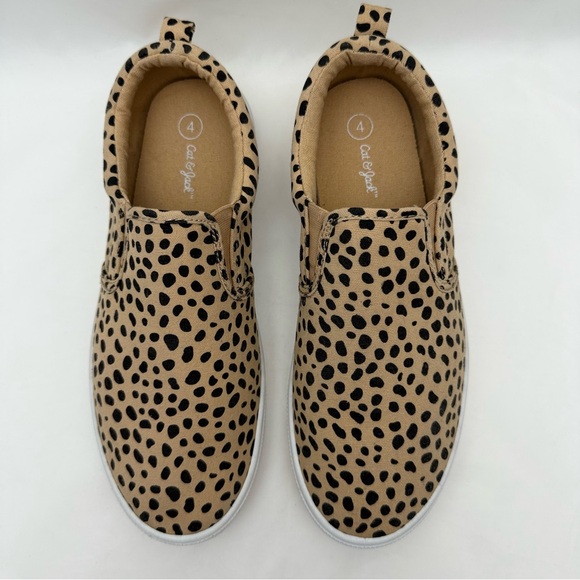 Sold! Cat & Jack Girls Leopard Print Slip-On Sneakers Size 4 🐆✨ - Picture 6 of 11